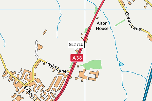 GL2 7LU map - OS VectorMap District (Ordnance Survey)
