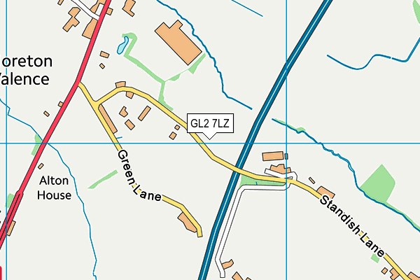 GL2 7LZ map - OS VectorMap District (Ordnance Survey)