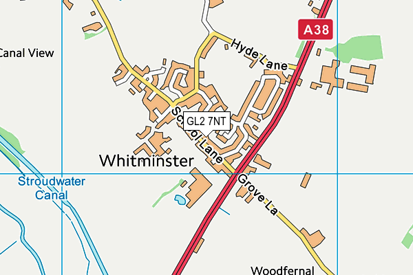 Whitminster Pavilion And Playing Field map (GL2 7NT) - OS VectorMap District (Ordnance Survey)
