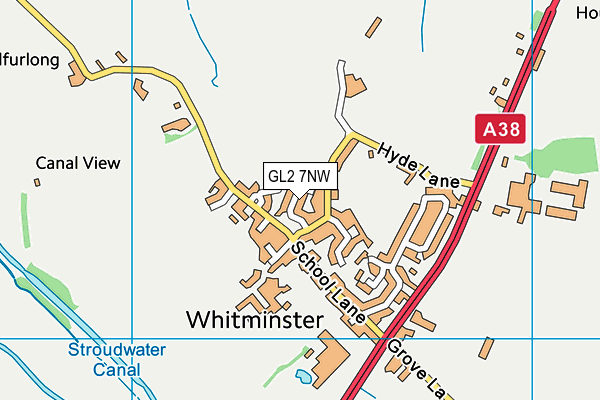 GL2 7NW map - OS VectorMap District (Ordnance Survey)