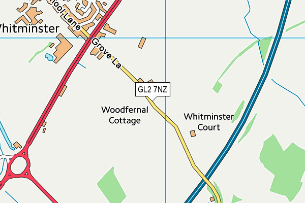 GL2 7NZ map - OS VectorMap District (Ordnance Survey)