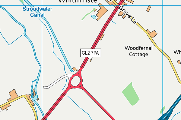 GL2 7PA map - OS VectorMap District (Ordnance Survey)