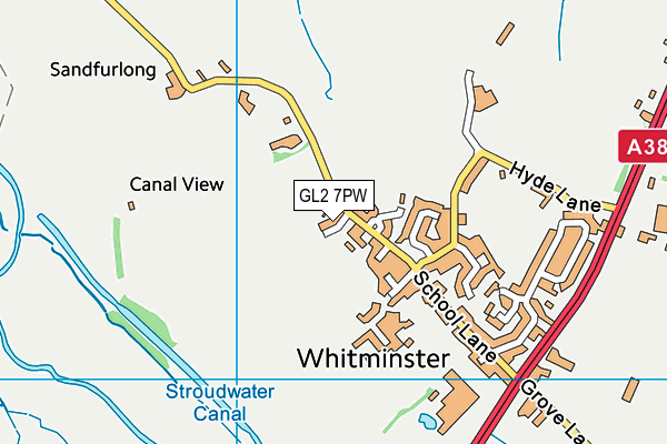 GL2 7PW map - OS VectorMap District (Ordnance Survey)