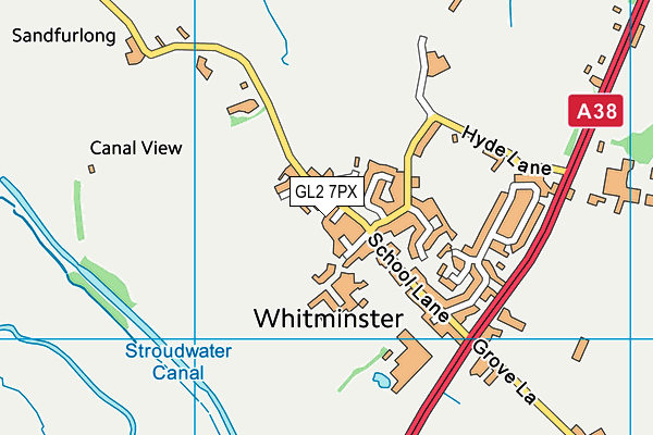 GL2 7PX map - OS VectorMap District (Ordnance Survey)