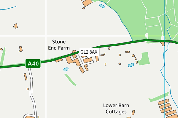 GL2 8AX map - OS VectorMap District (Ordnance Survey)