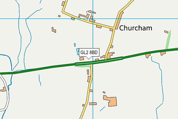 Churcham Primary School map (GL2 8BD) - OS VectorMap District (Ordnance Survey)
