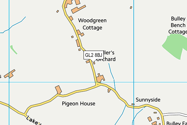 GL2 8BJ map - OS VectorMap District (Ordnance Survey)