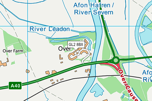 GL2 8BX map - OS VectorMap District (Ordnance Survey)