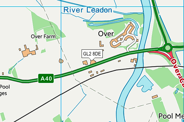 GL2 8DE map - OS VectorMap District (Ordnance Survey)