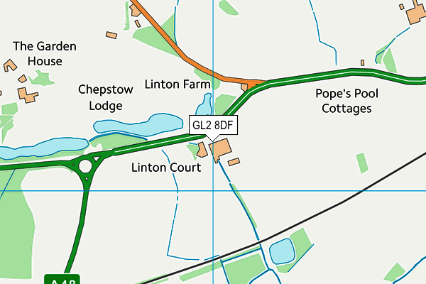 GL2 8DF map - OS VectorMap District (Ordnance Survey)