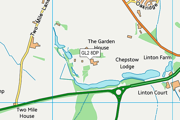 GL2 8DP map - OS VectorMap District (Ordnance Survey)