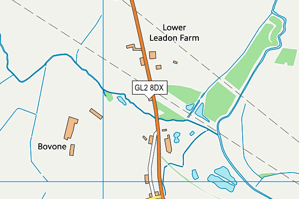 The Dark Barn Health Club (Closed) map (GL2 8DX) - OS VectorMap District (Ordnance Survey)