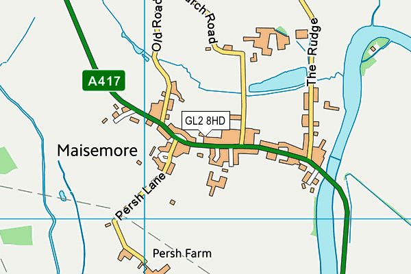 GL2 8HD map - OS VectorMap District (Ordnance Survey)