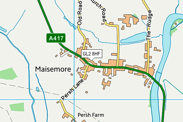 GL2 8HF map - OS VectorMap District (Ordnance Survey)