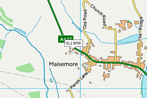 GL2 8HW map - OS VectorMap District (Ordnance Survey)