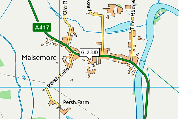 GL2 8JD map - OS VectorMap District (Ordnance Survey)