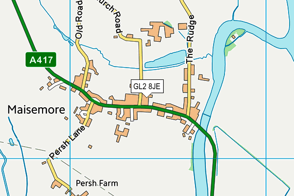 GL2 8JE map - OS VectorMap District (Ordnance Survey)