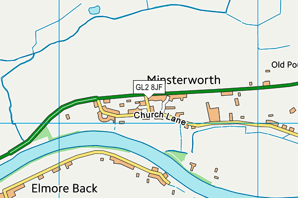 Minsterworth Afc (Closed) map (GL2 8JF) - OS VectorMap District (Ordnance Survey)