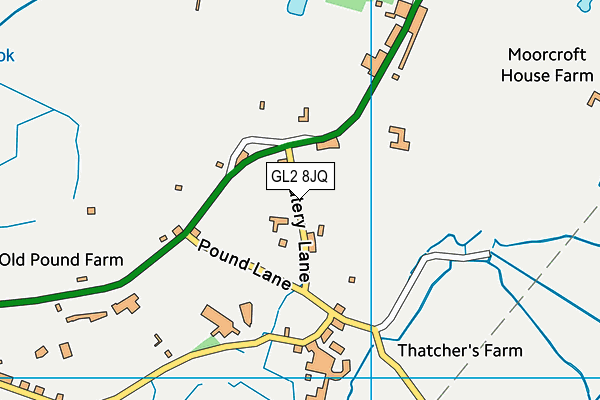 GL2 8JQ map - OS VectorMap District (Ordnance Survey)
