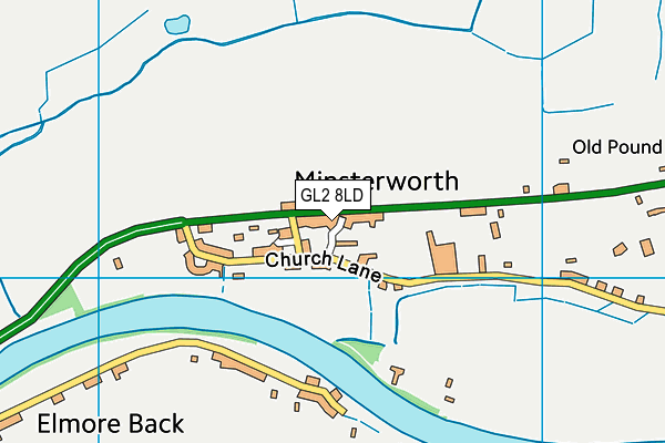 GL2 8LD map - OS VectorMap District (Ordnance Survey)