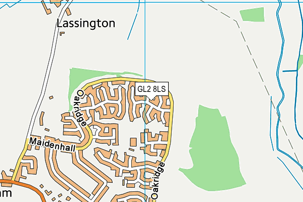 GL2 8LS map - OS VectorMap District (Ordnance Survey)