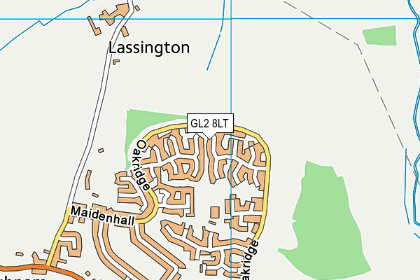 GL2 8LT map - OS VectorMap District (Ordnance Survey)