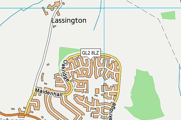 GL2 8LZ map - OS VectorMap District (Ordnance Survey)