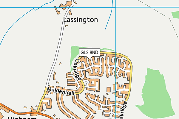 GL2 8ND map - OS VectorMap District (Ordnance Survey)