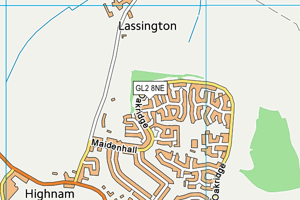 GL2 8NE map - OS VectorMap District (Ordnance Survey)