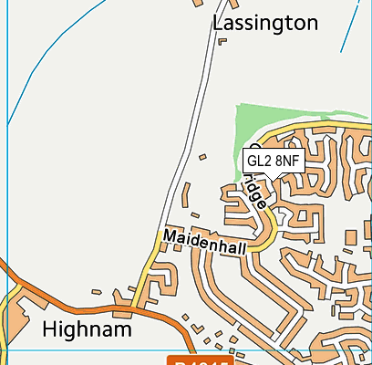 GL2 8NF map - OS VectorMap District (Ordnance Survey)