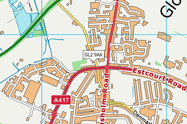 GL2 9AA map - OS VectorMap District (Ordnance Survey)