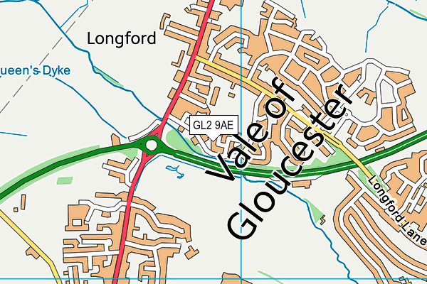 GL2 9AE map - OS VectorMap District (Ordnance Survey)