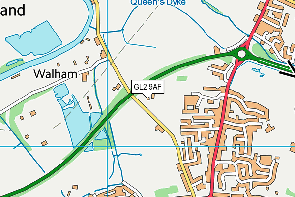 GL2 9AF map - OS VectorMap District (Ordnance Survey)