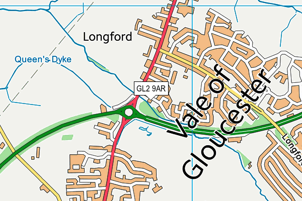 GL2 9AR map - OS VectorMap District (Ordnance Survey)