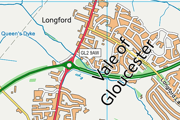 GL2 9AW map - OS VectorMap District (Ordnance Survey)