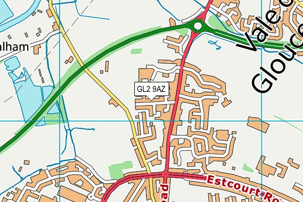 GL2 9AZ map - OS VectorMap District (Ordnance Survey)