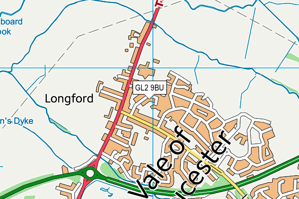 GL2 9BU map - OS VectorMap District (Ordnance Survey)