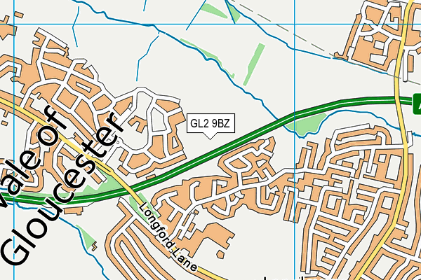 GL2 9BZ map - OS VectorMap District (Ordnance Survey)