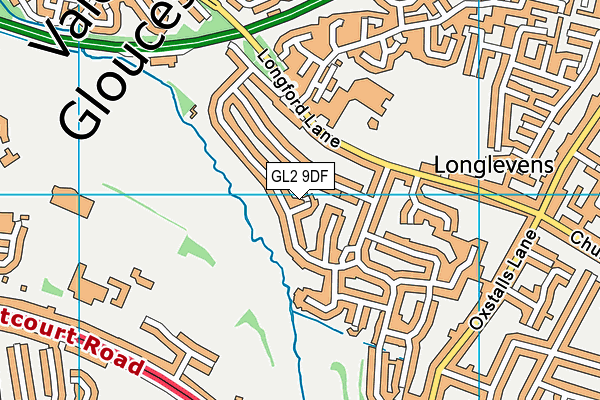GL2 9DF map - OS VectorMap District (Ordnance Survey)