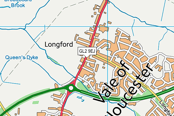 GL2 9EJ map - OS VectorMap District (Ordnance Survey)