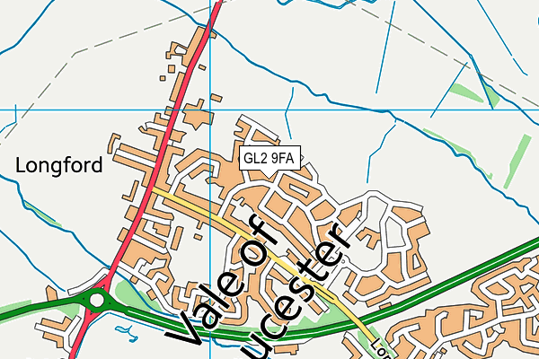 GL2 9FA map - OS VectorMap District (Ordnance Survey)