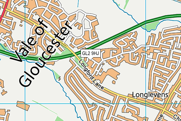 GL2 9HJ map - OS VectorMap District (Ordnance Survey)