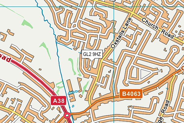 GL2 9HZ map - OS VectorMap District (Ordnance Survey)