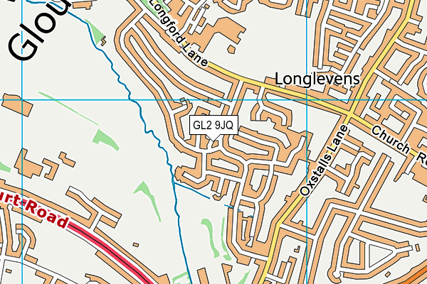 GL2 9JQ map - OS VectorMap District (Ordnance Survey)