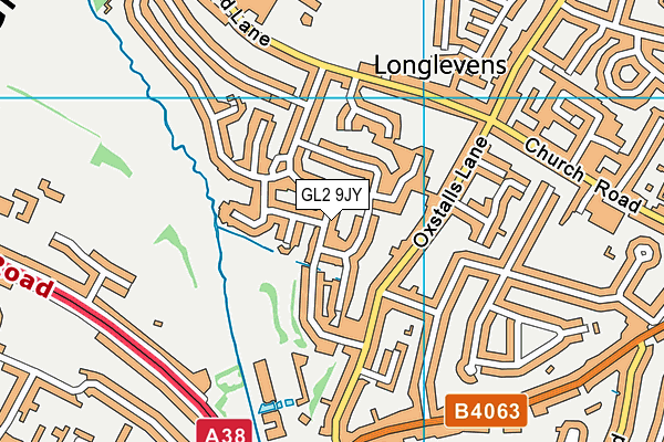 GL2 9JY map - OS VectorMap District (Ordnance Survey)