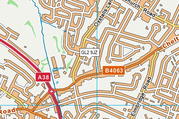 GL2 9JZ map - OS VectorMap District (Ordnance Survey)