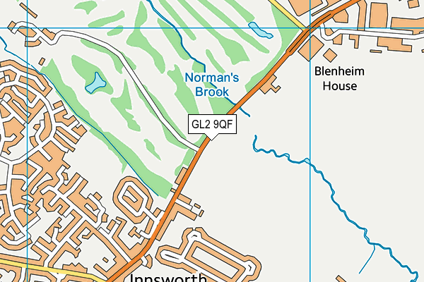 Brickhampton Court Golf Complex map (GL2 9QF) - OS VectorMap District (Ordnance Survey)