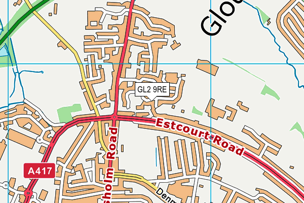 GL2 9RE map - OS VectorMap District (Ordnance Survey)