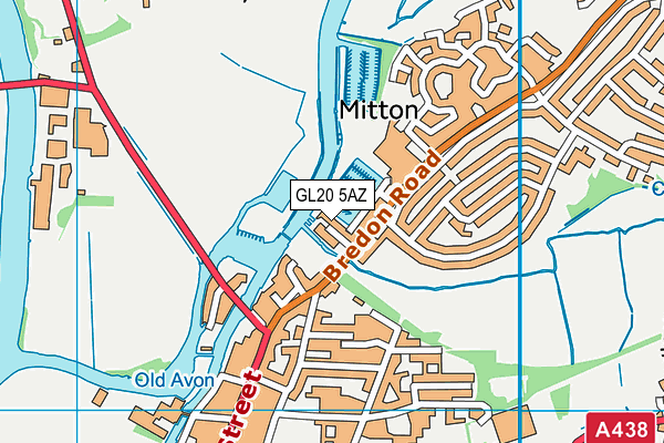 GL20 5AZ map - OS VectorMap District (Ordnance Survey)