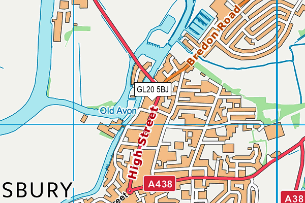 GL20 5BJ map - OS VectorMap District (Ordnance Survey)